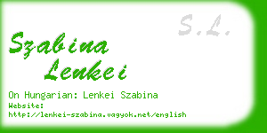 szabina lenkei business card